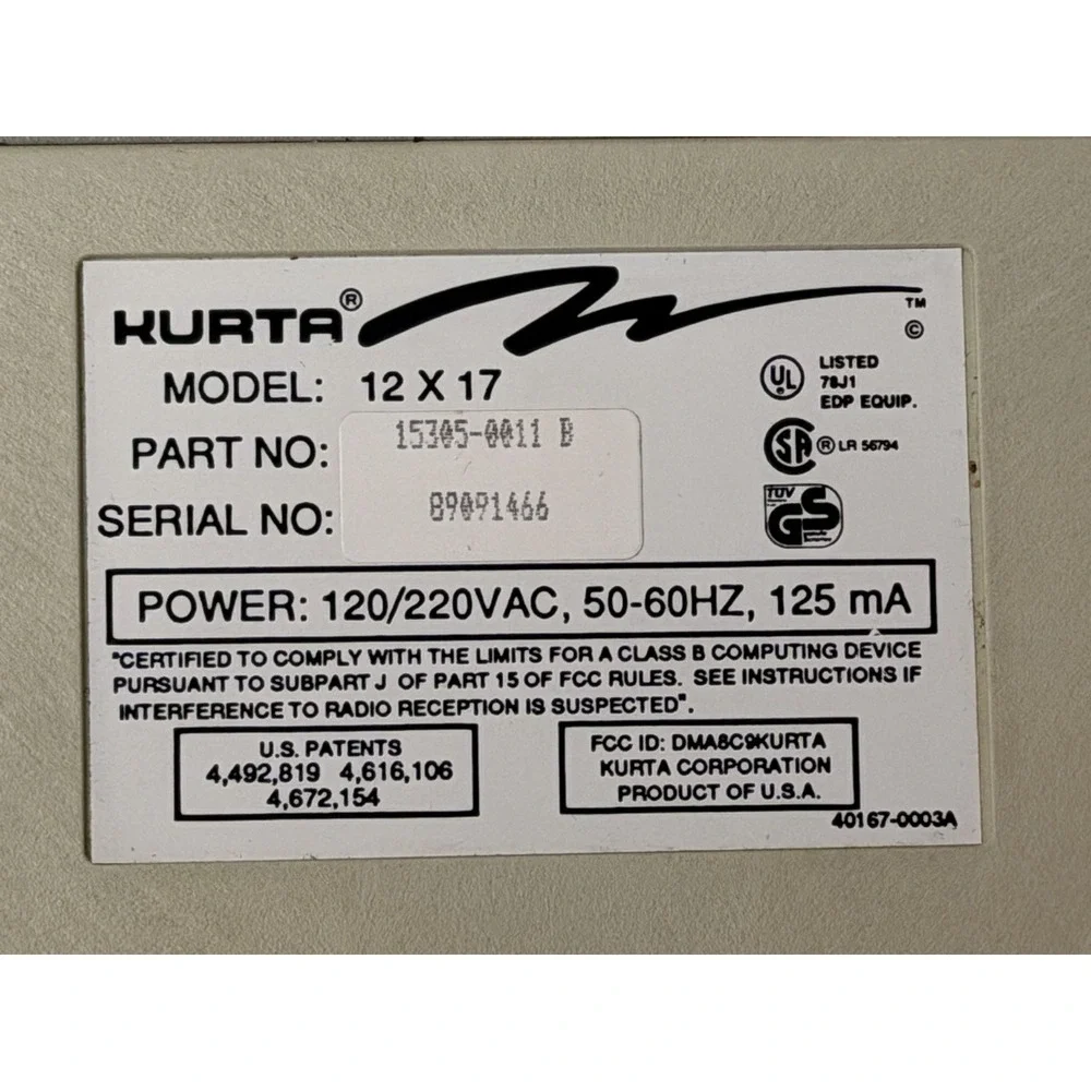 Kurta IS/ONE 12x17 Digitizing Tablet Input System Powers On Vintage CAD